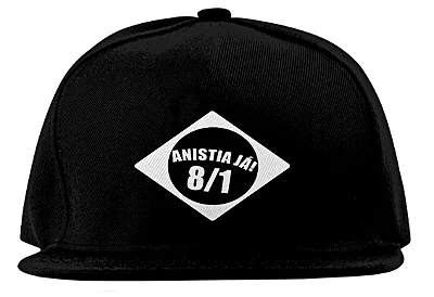 Foto ilustrativa do produto Boné Preto Bandeira Anistia Ja