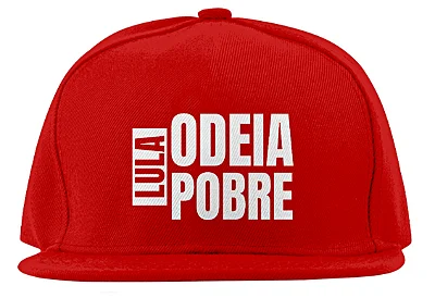 Foto ilustrativa do produto Boné Lula Odeia Pobre Vermelho