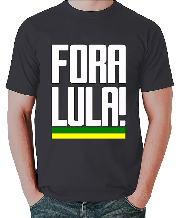 Foto ilustrativa do produto Camiseta Preto Fora Lula Classica