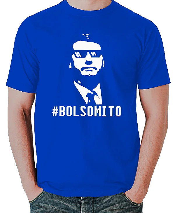 Foto ilustrativa do produto Camiseta Azul Hastag Bolsomito