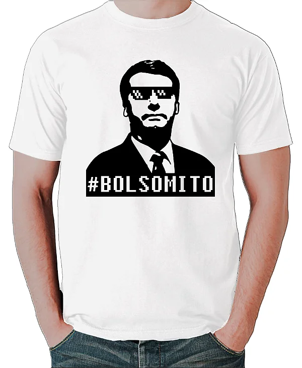 Foto ilustrativa do produto Camiseta Branco Hastag Bolsomito