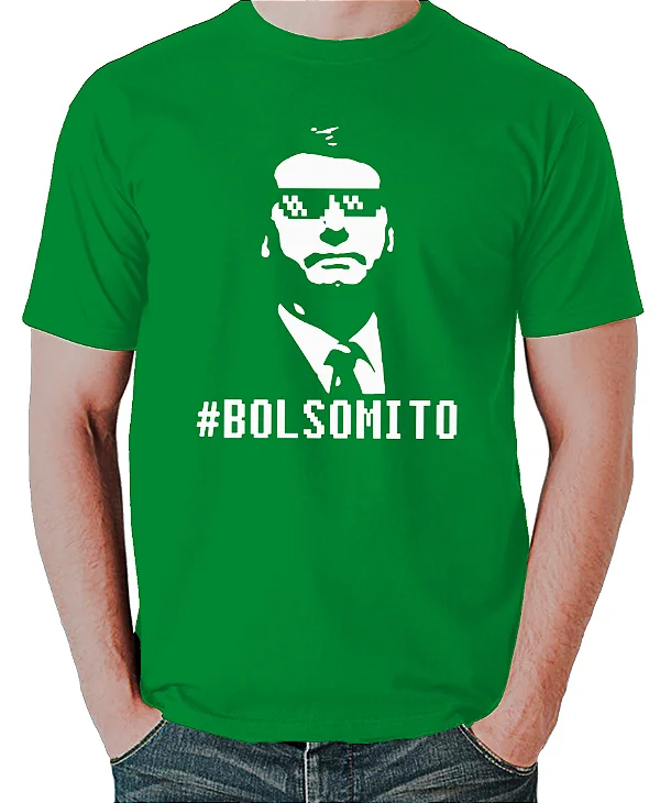 Foto ilustrativa do produto Camiseta Verde Hastag Bolsomito