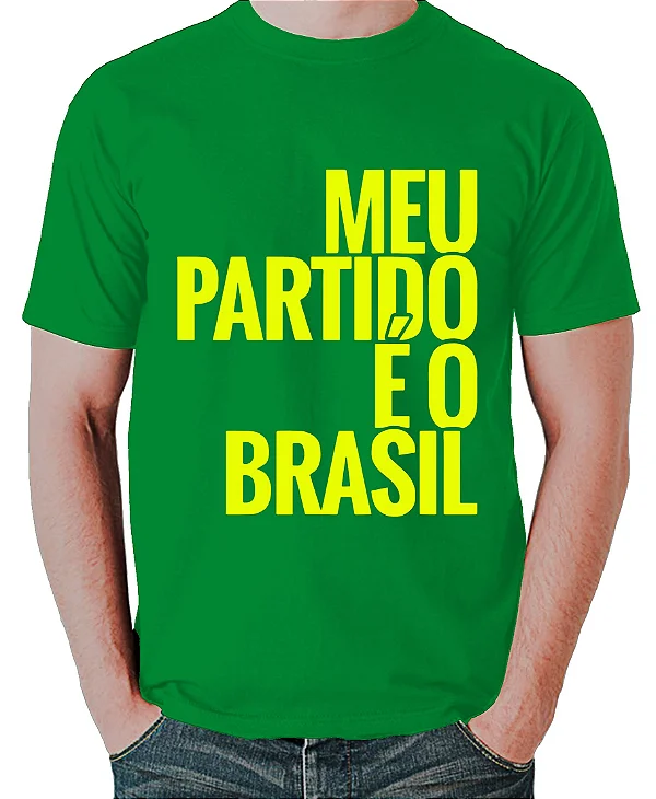 Foto ilustrativa do produto Camiseta Verde Meu Partido E O Brasil