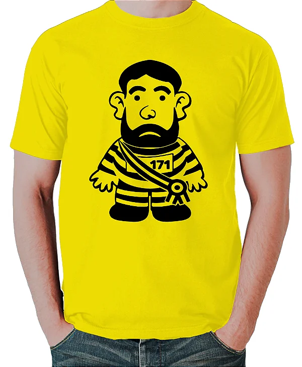 Foto ilustrativa do produto Camiseta Amarelo Pixuleco Ladrao Presidente