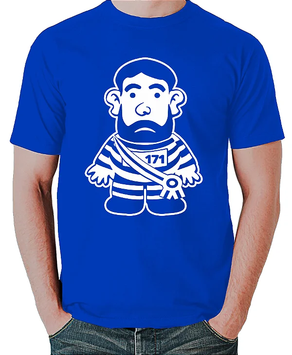 Foto ilustrativa do produto Camiseta Azul Pixuleco Ladrao Presidente