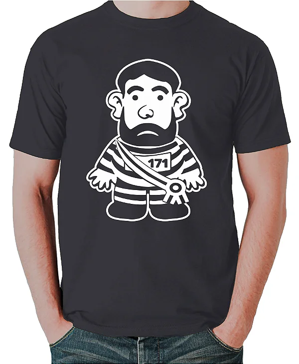 Foto ilustrativa do produto Camiseta Preto Pixuleco Ladrao Presidente