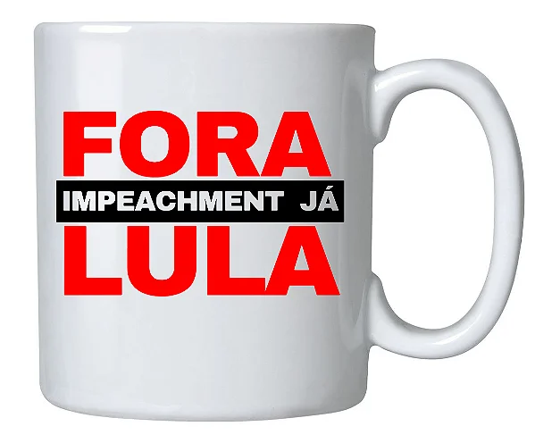 Foto ilustrativa do produto Caneca Branco Fora Lula