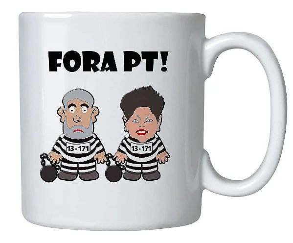 Foto ilustrativa do produto Caneca Branco Fora Pt