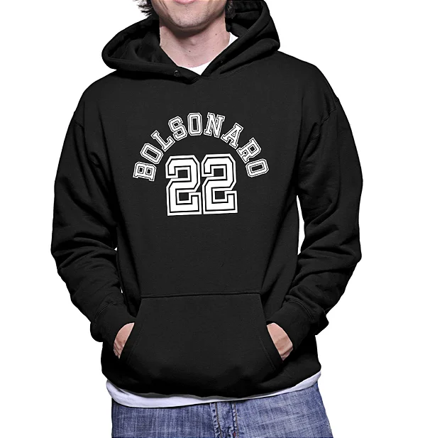 Foto ilustrativa do produto Moletom Preto Bolsonaro 22