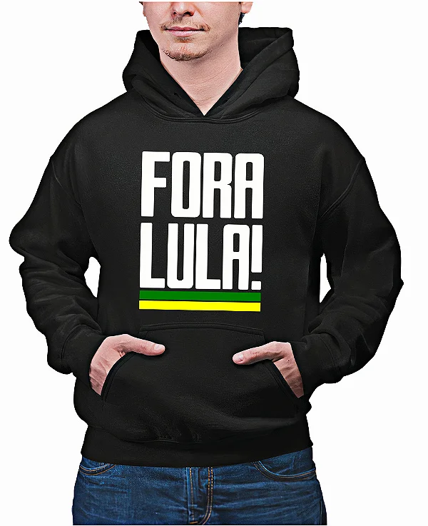 Foto ilustrativa do produto Moletom Preto Fora Lula