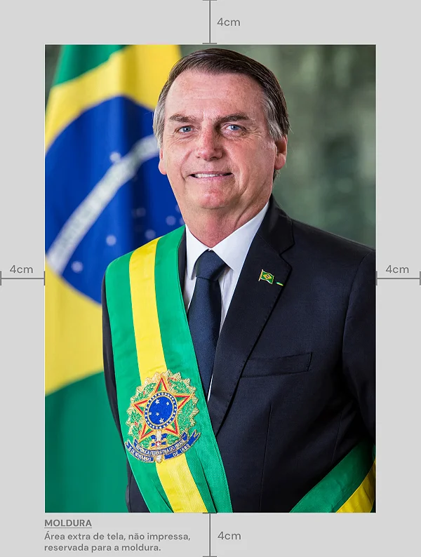 Miniatura 01 da foto do produto Poster Foto Oficial Presidente Bolsonaro 2022