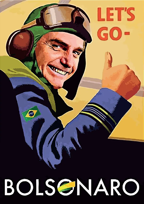 Foto ilustrativa do produto Poster Lets Go Bolsonaro